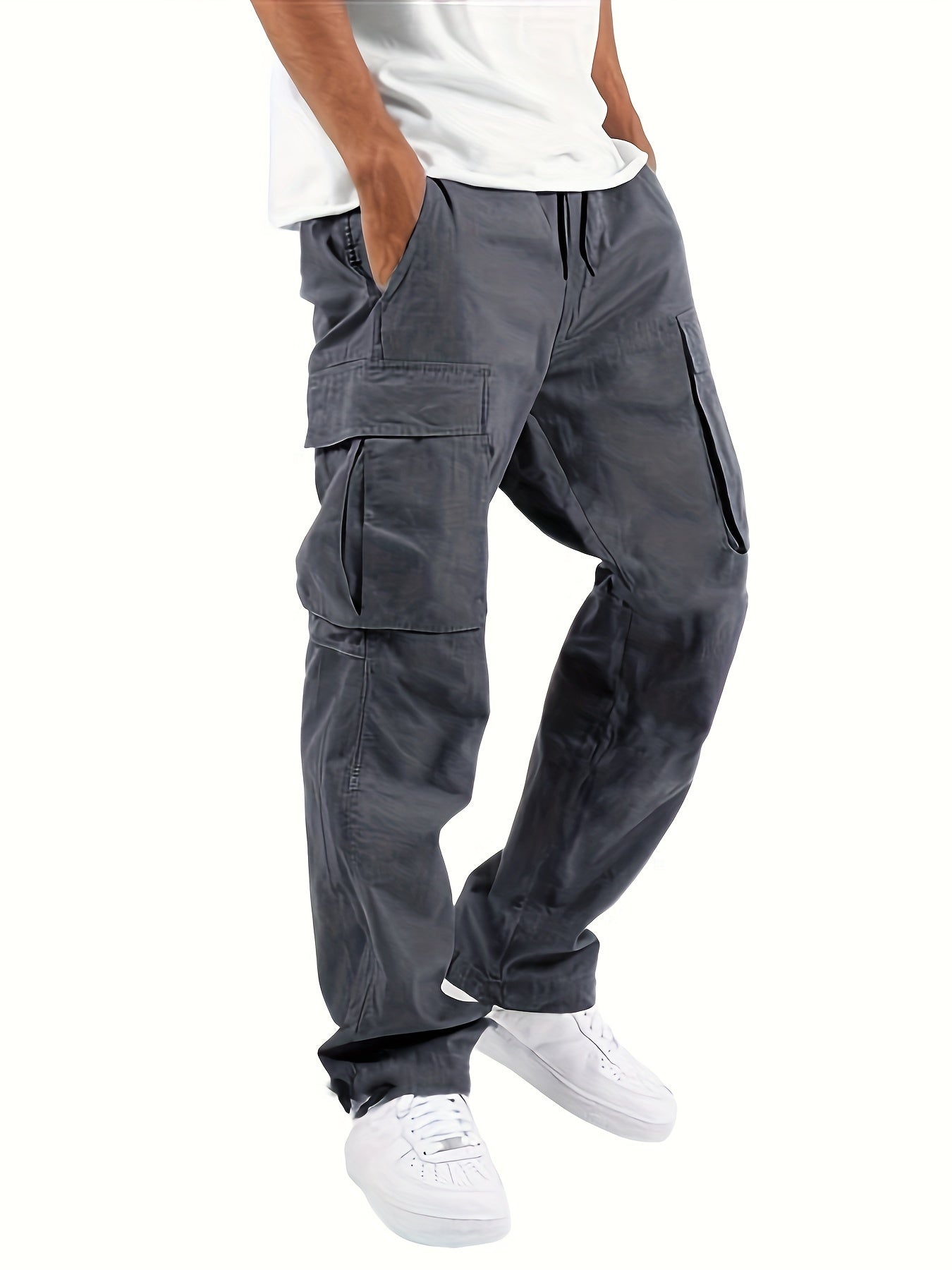 Tristan Men’s Cargo Trousers – Relaxed Fit Cotton Utility Pants with Cargo Pockets