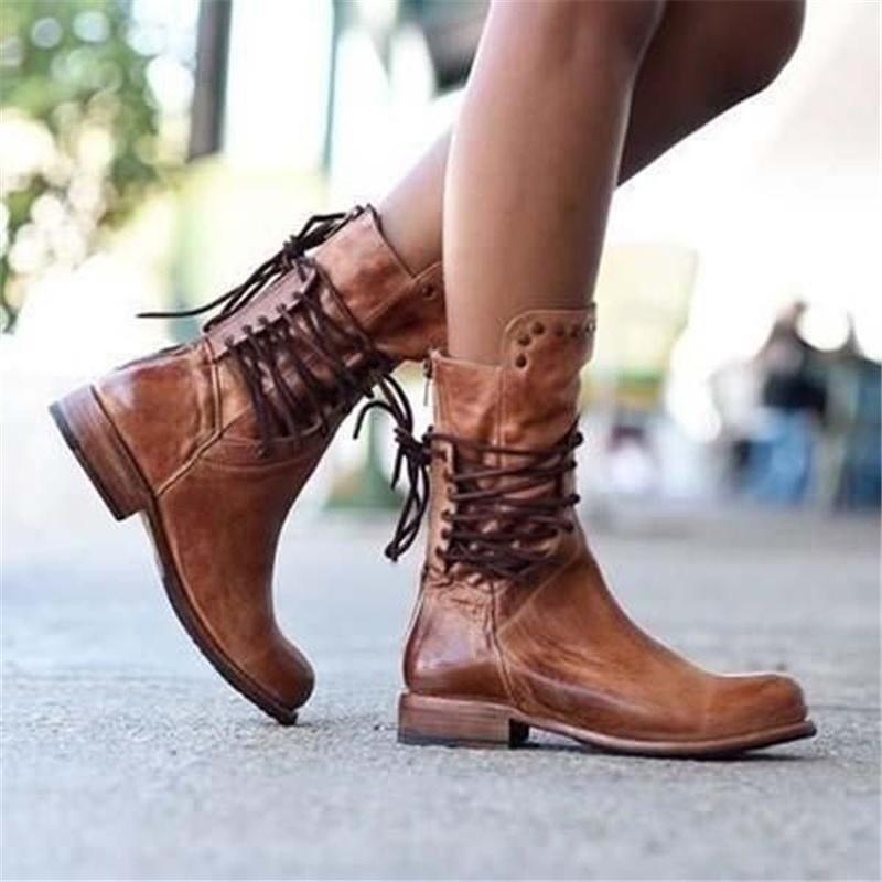 Daphne Women’s Leather Boots – Elegant Classic Boots with Cushioned Comfort Sole