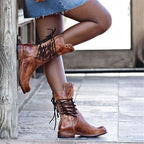 Daphne Women’s Leather Boots – Elegant Classic Boots with Cushioned Comfort Sole