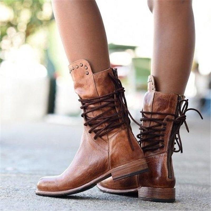 Daphne Women’s Leather Boots – Elegant Classic Boots with Cushioned Comfort Sole