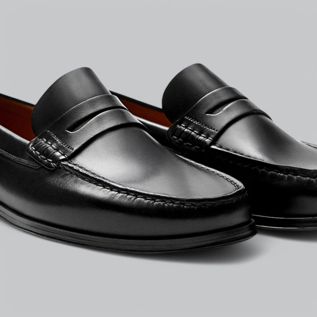 Joel Men’s Leather Loafers – Smart Casual Slip-On Moccasins with Lightweight Sole