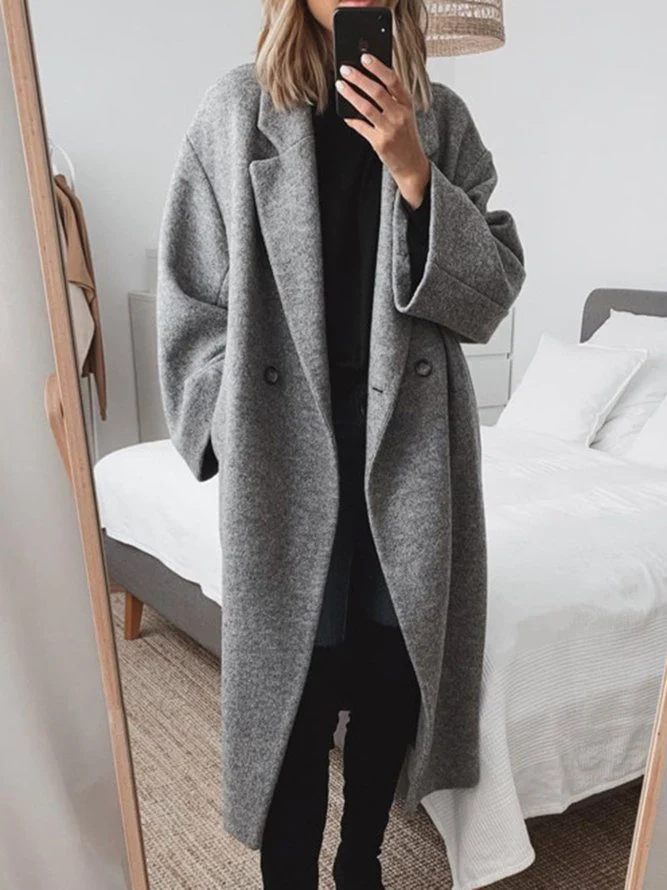 Celia Women’s Oversized Wool Coat – Elegant Warm Winter Coat with Relaxed Fit
