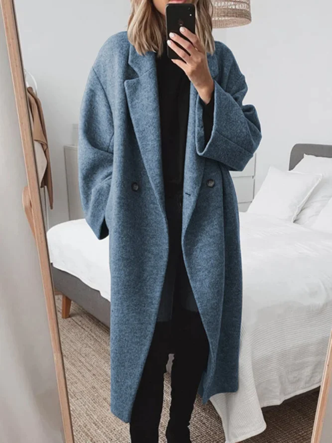 Celia Women’s Oversized Wool Coat – Elegant Warm Winter Coat with Relaxed Fit