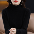 Emmie Women’s Cashmere Turtleneck Jumper – Soft Warm Elegant Knit Sweater