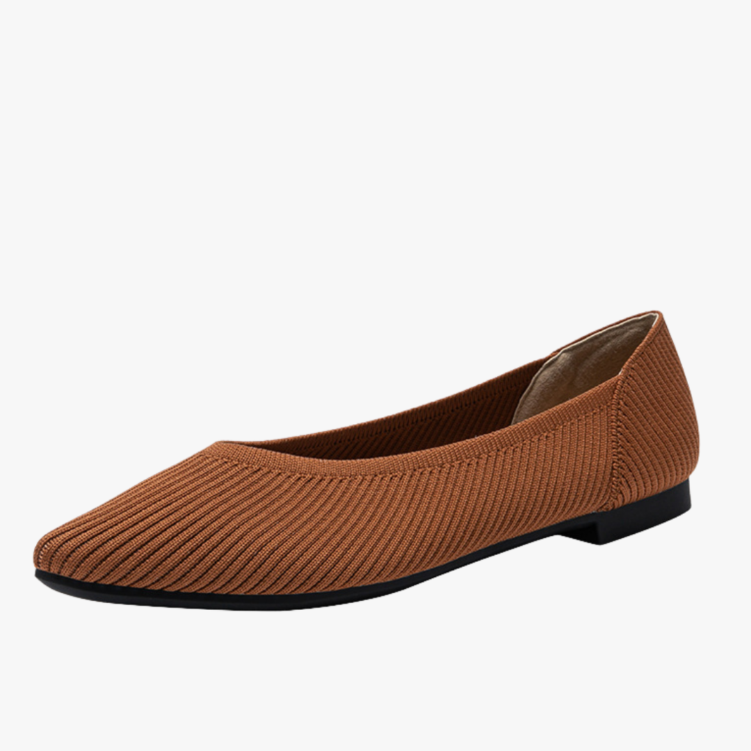 Emily Women’s Knit Ballet Flats – Pointed Toe Comfort Shoes with Arch Support