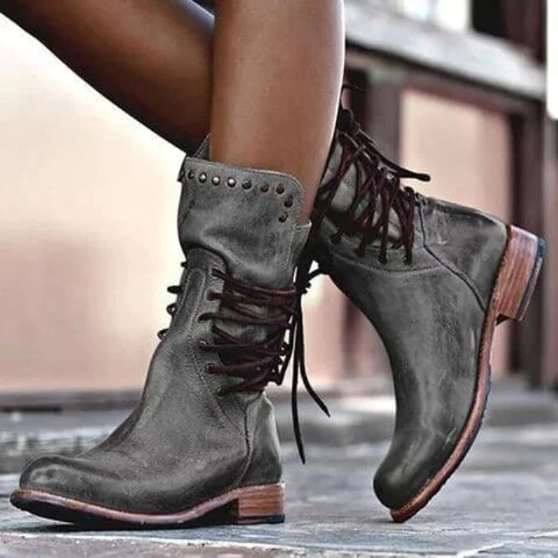 Daphne Women’s Leather Boots – Elegant Classic Boots with Cushioned Comfort Sole