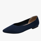 Emily Women’s Knit Ballet Flats – Pointed Toe Comfort Shoes with Arch Support
