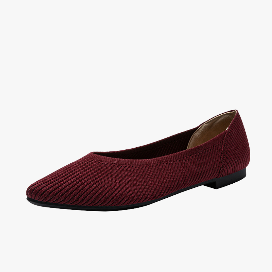 Emily Women’s Knit Ballet Flats – Pointed Toe Comfort Shoes with Arch Support
