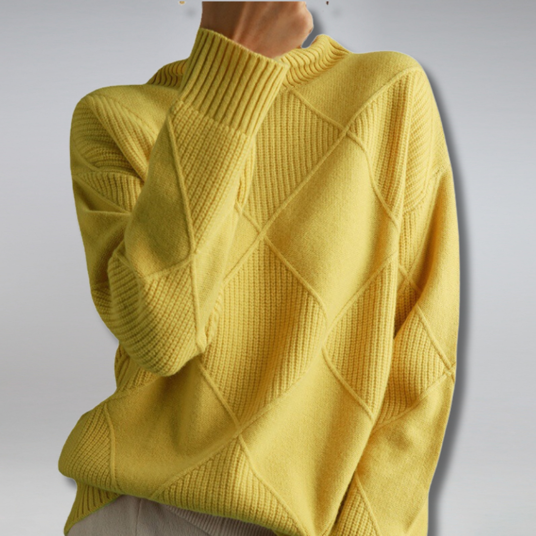 Myla Women’s Cashmere Turtleneck Sweater – Soft Warm Knit Jumper for Winter