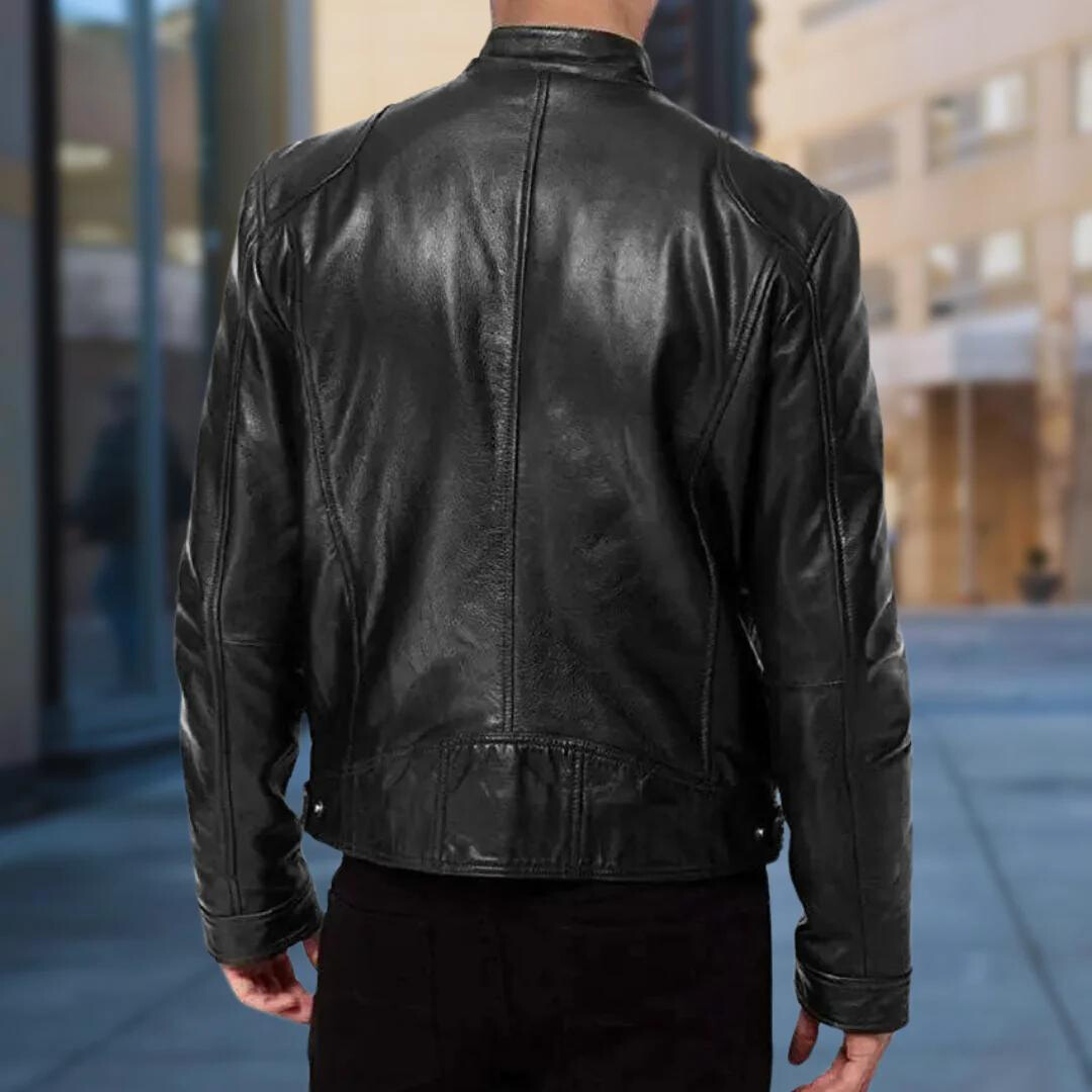 David Men’s Leather Jacket – Premium Genuine Leather Coat with Timeless Smart Fit