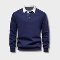 Hugo Men’s Polo Sweater – Breathable Long Sleeve Knit with Classic Smart Casual Fit