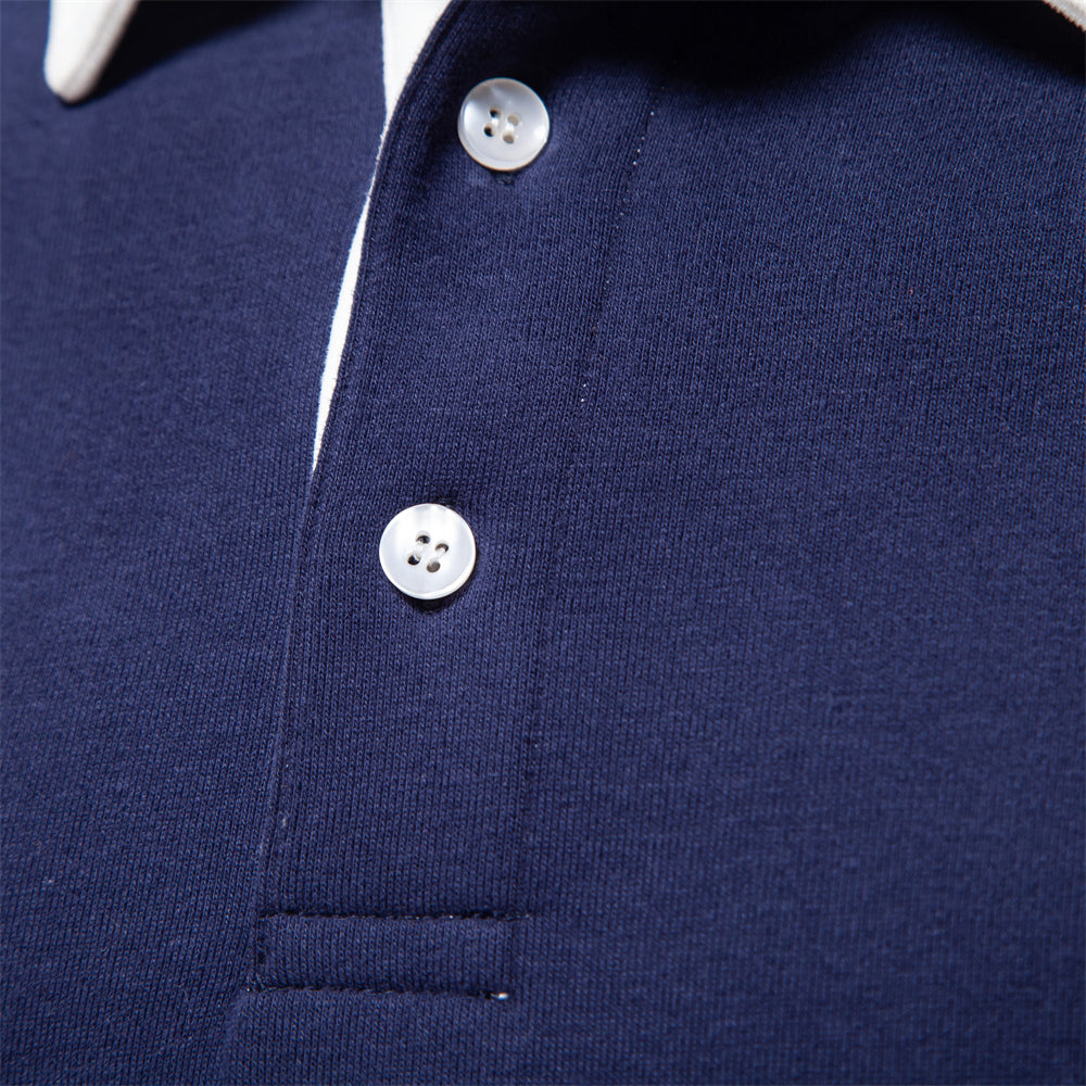 Hugo Men’s Polo Sweater – Breathable Long Sleeve Knit with Classic Smart Casual Fit