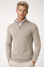 Killian Men’s Half-Zip Sweater – Soft Knit Jumper with Modern High Collar Design