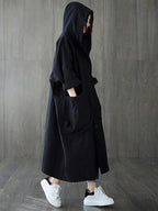 Selena Women’s Long Trench Coat – Elegant Hooded Waterproof Jacket for Rainy Days