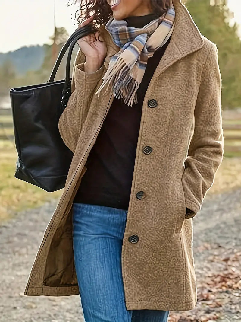 Brianna Women’s Winter Coat – Elegant Warm Long Coat with Feminine Tailored Fit