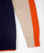 Veronica Women’s Colour Block Jumper – Soft Cotton Knit Pullover with Slim Fit