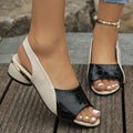 Flora Women’s Heeled Sandals – Open-Toe Slip-On Shoes with Adjustable Ankle Strap