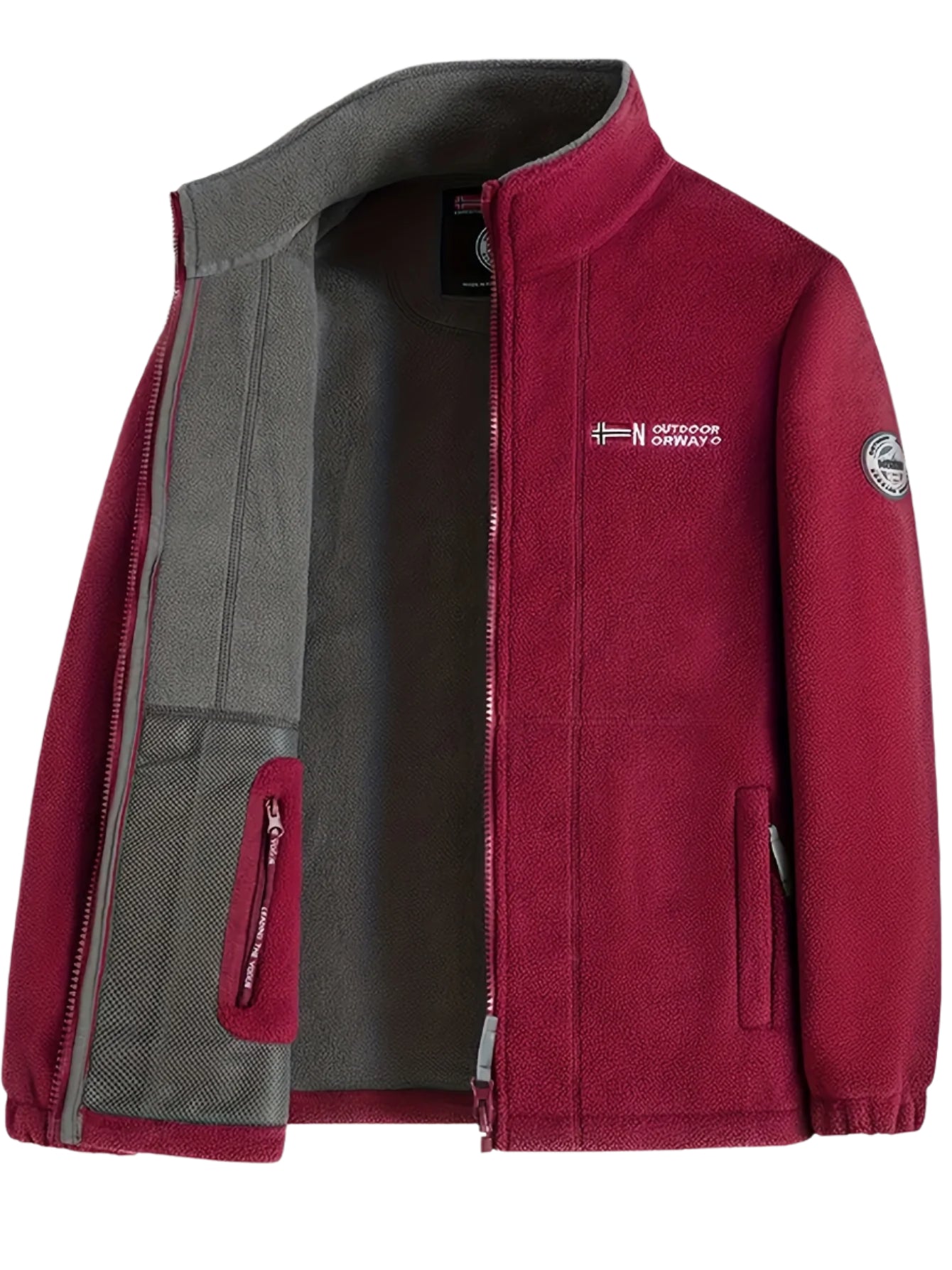 Julius Men’s Fleece Jacket – Warm Breathable Outdoor Zip-Up Winter Coat