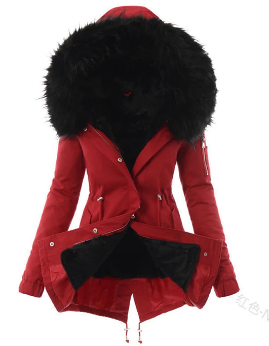 Polly Women’s Winter Coat – Elegant Long Insulated Coat with Warm Windproof Design