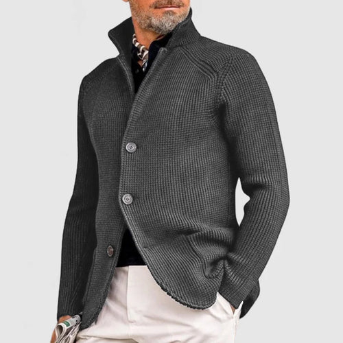 André Men’s Knitted Cardigan – Premium Wool Blend Sweater with Modern Tailored Fit
