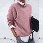 Elena Women’s Cashmere Jumper – Soft Lightweight Knit Crew Neck Sweater