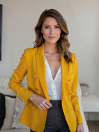 Hailey Women’s Elegant Blazer – Tailored Long Sleeve Jacket for Office & Casual Wear