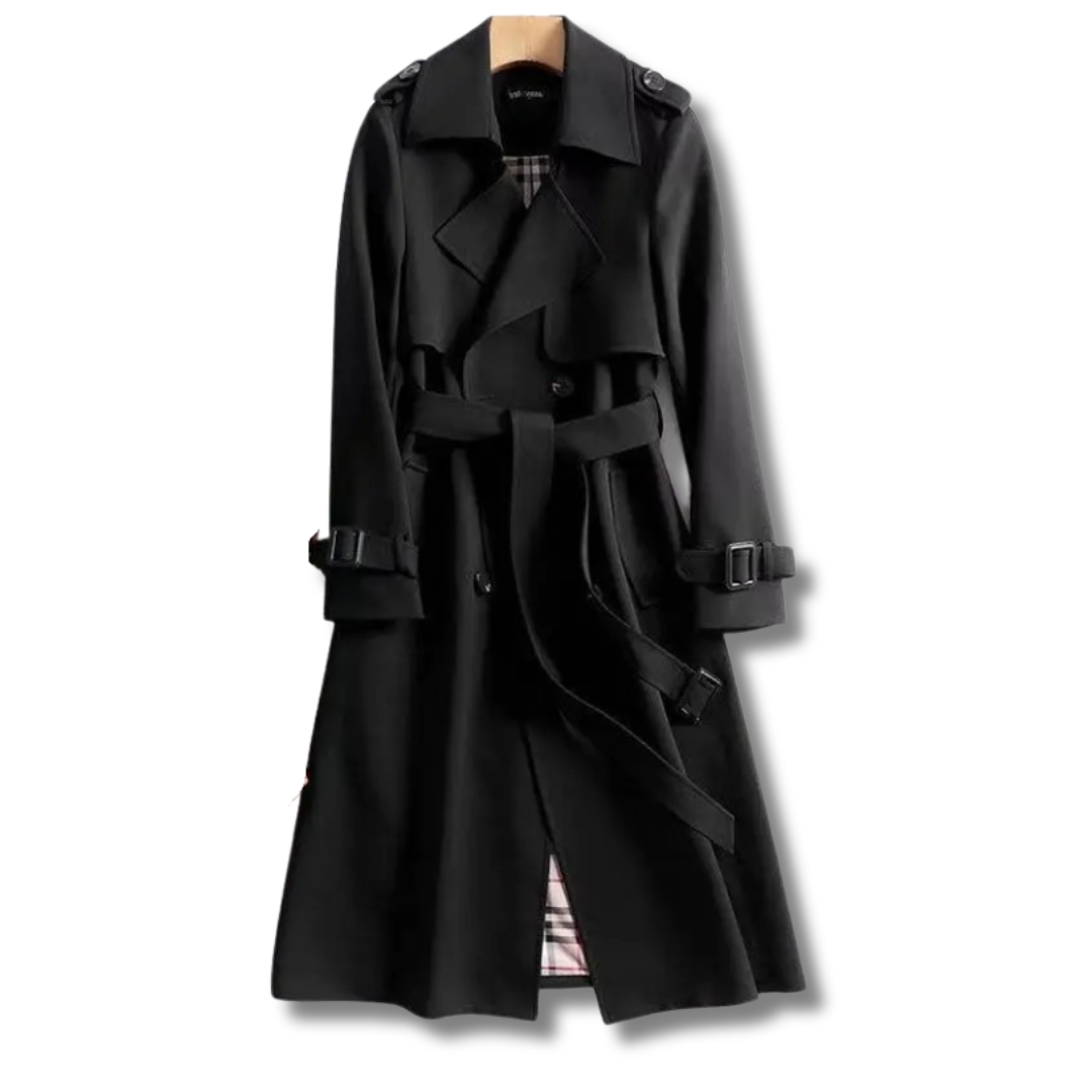 Emilia Women’s Trench Coat – Elegant Long Jacket for Smart & Casual Wear