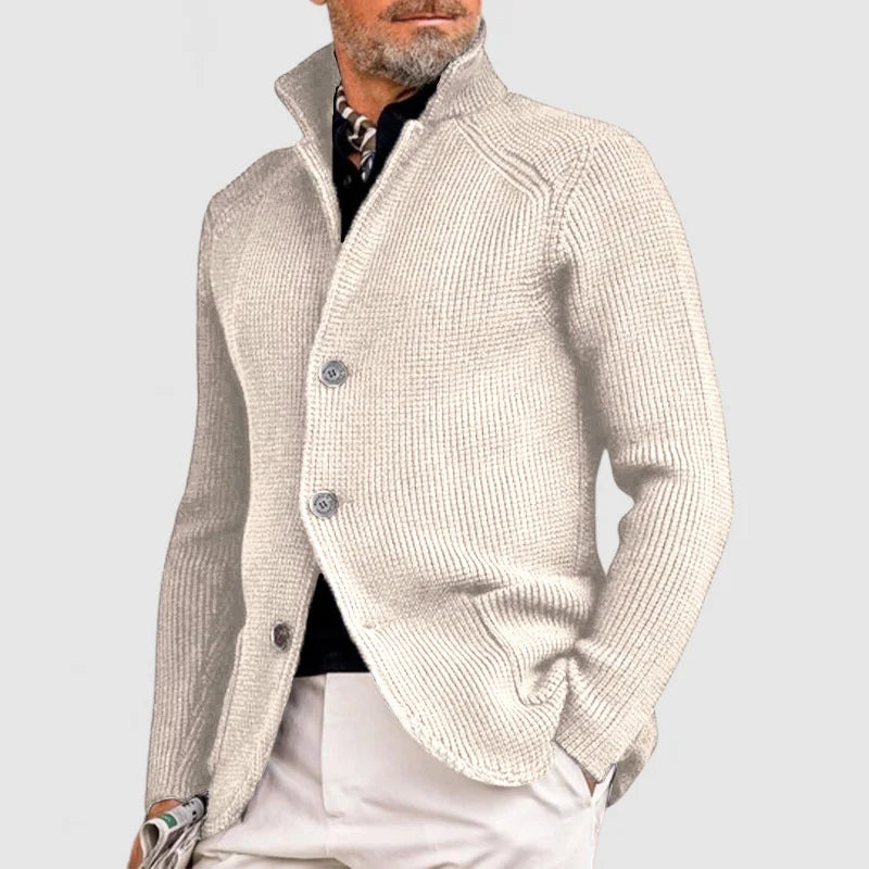 André Men’s Knitted Cardigan – Premium Wool Blend Sweater with Modern Tailored Fit