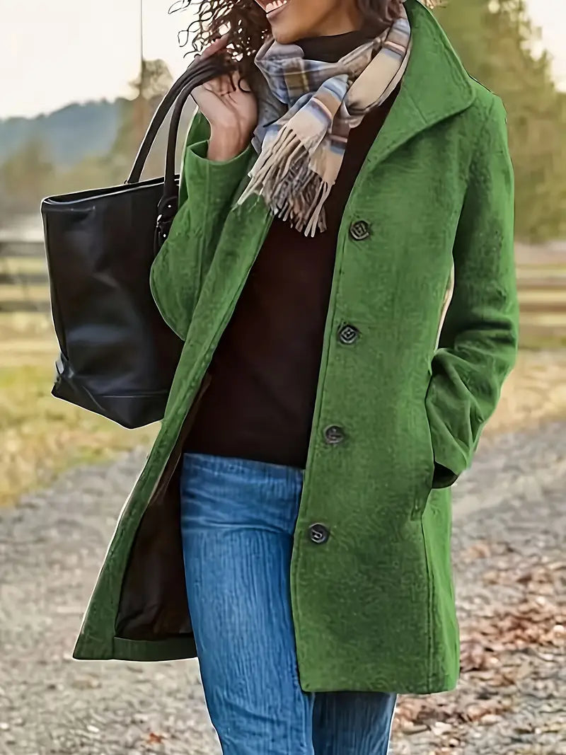 Brianna Women’s Winter Coat – Elegant Warm Long Coat with Feminine Tailored Fit