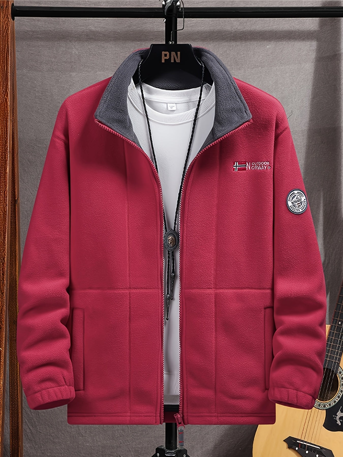 Julius Men’s Fleece Jacket – Warm Breathable Outdoor Zip-Up Winter Coat