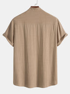 Richard Men’s Summer Set – Linen-Blend Shirt & Trousers Co-Ord Casual Chic Outfit