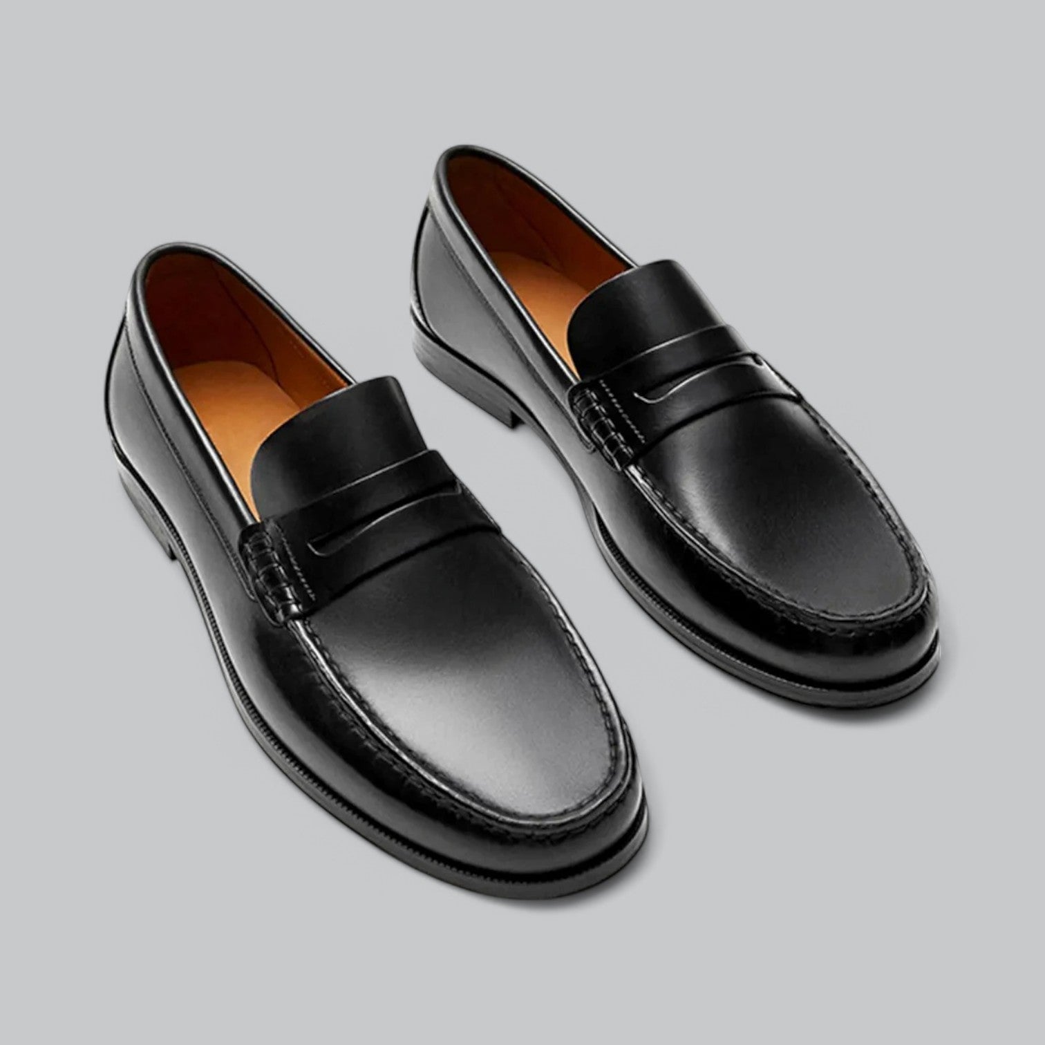 Joel Men’s Leather Loafers – Smart Casual Slip-On Moccasins with Lightweight Sole