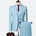 David Men’s 3-Piece Suit – Slim Fit Wedding & Business Formal Set with Waistcoat
