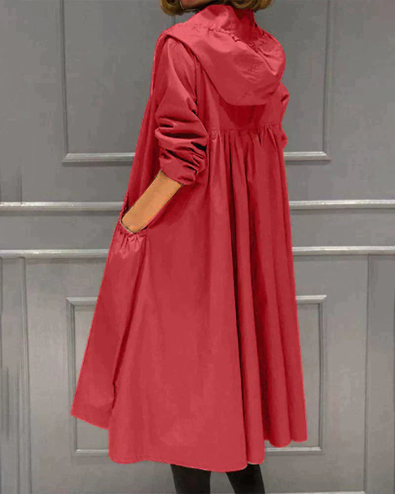 Millie Women’s Long Rain Coat – Waterproof Breathable Jacket with Elegant Fit