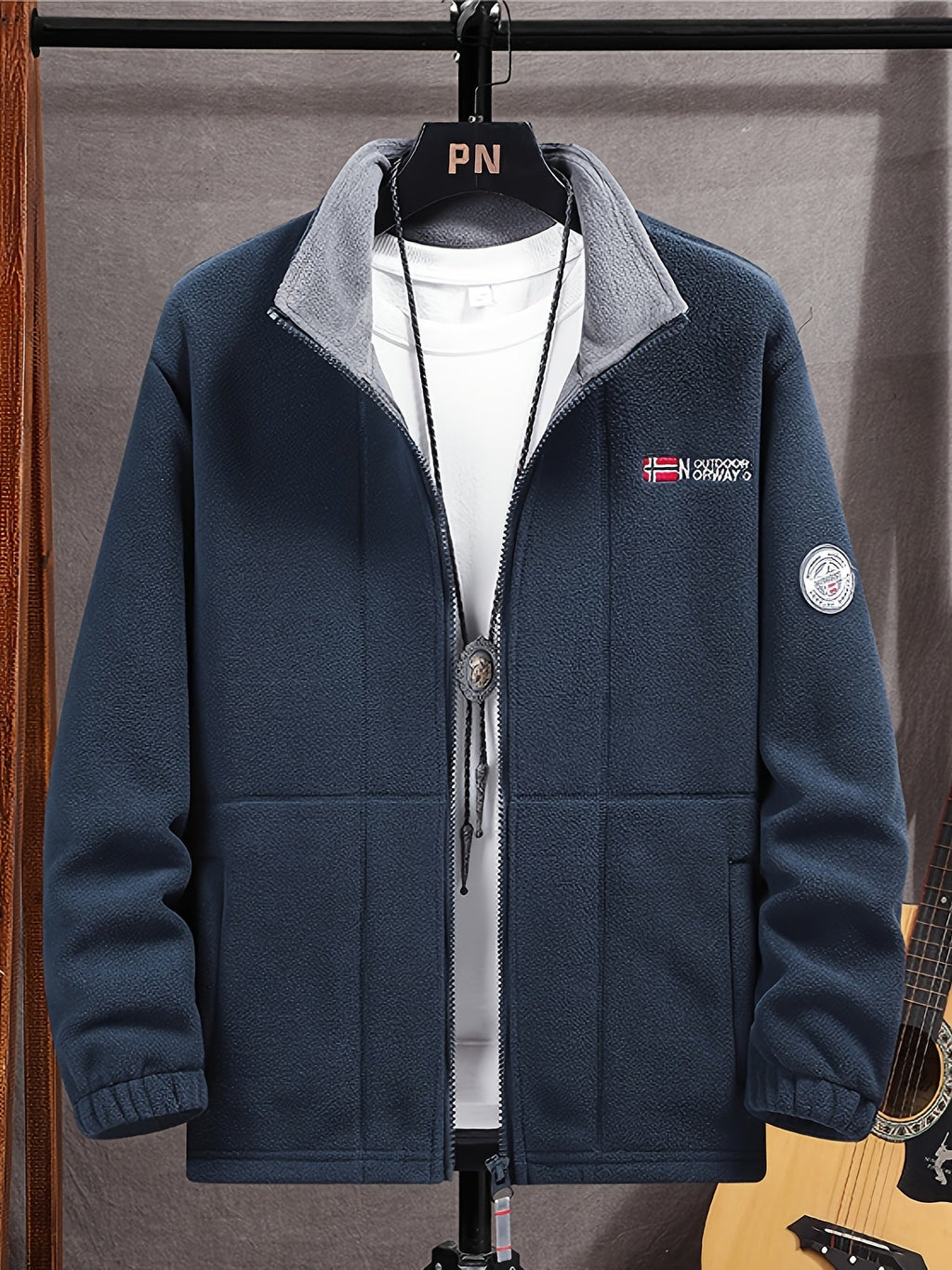 Julius Men’s Fleece Jacket – Warm Breathable Outdoor Zip-Up Winter Coat