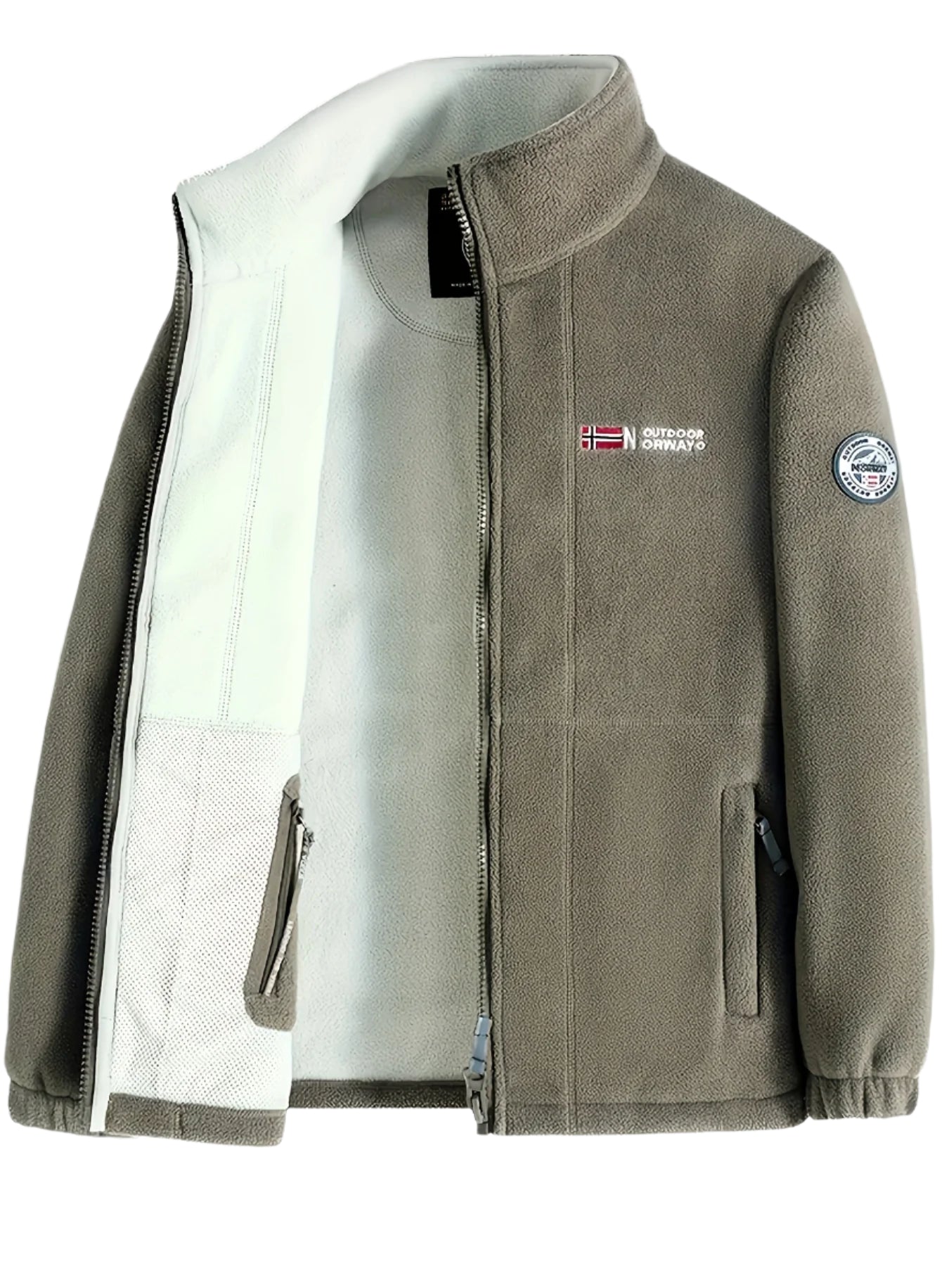 Julius Men’s Fleece Jacket – Warm Breathable Outdoor Zip-Up Winter Coat