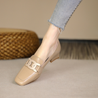 Emily Women’s Mary Jane Loafers – Genuine Leather Comfort Shoes with Chunky Heel