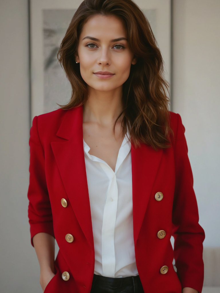 Hailey Women’s Elegant Blazer – Tailored Long Sleeve Jacket for Office & Casual Wear