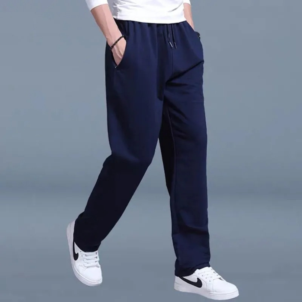 Larry Men’s Joggers – Premium Cotton Sweatpants with Adjustable Waist & Straight Fit