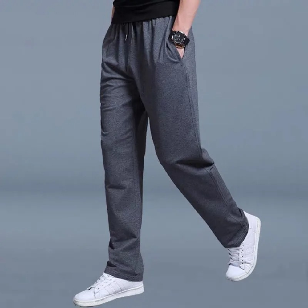 Larry Men’s Joggers – Premium Cotton Sweatpants with Adjustable Waist & Straight Fit