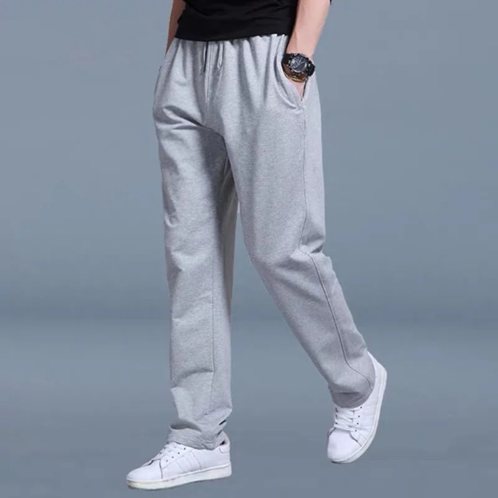 Larry Men’s Joggers – Premium Cotton Sweatpants with Adjustable Waist & Straight Fit