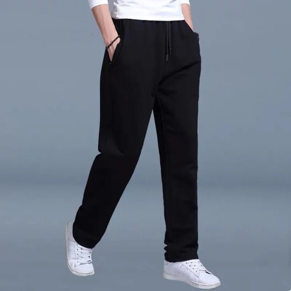 Larry Men’s Joggers – Premium Cotton Sweatpants with Adjustable Waist & Straight Fit