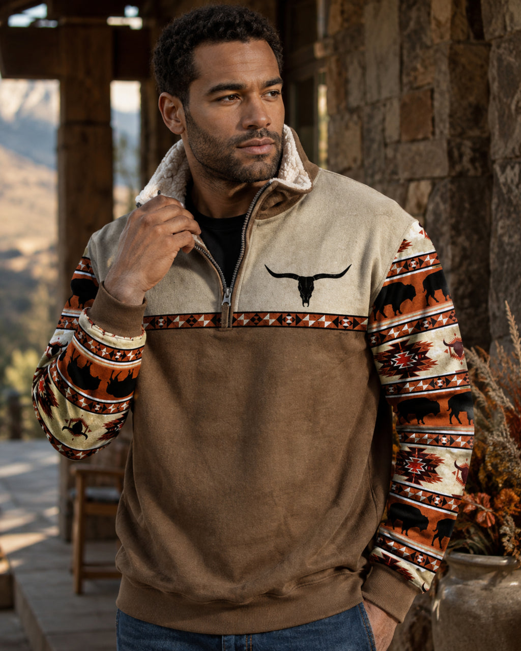 Ethan Men’s Zip Sweater – Premium Cotton Knit Pullover with Full Zip & Modern Fit