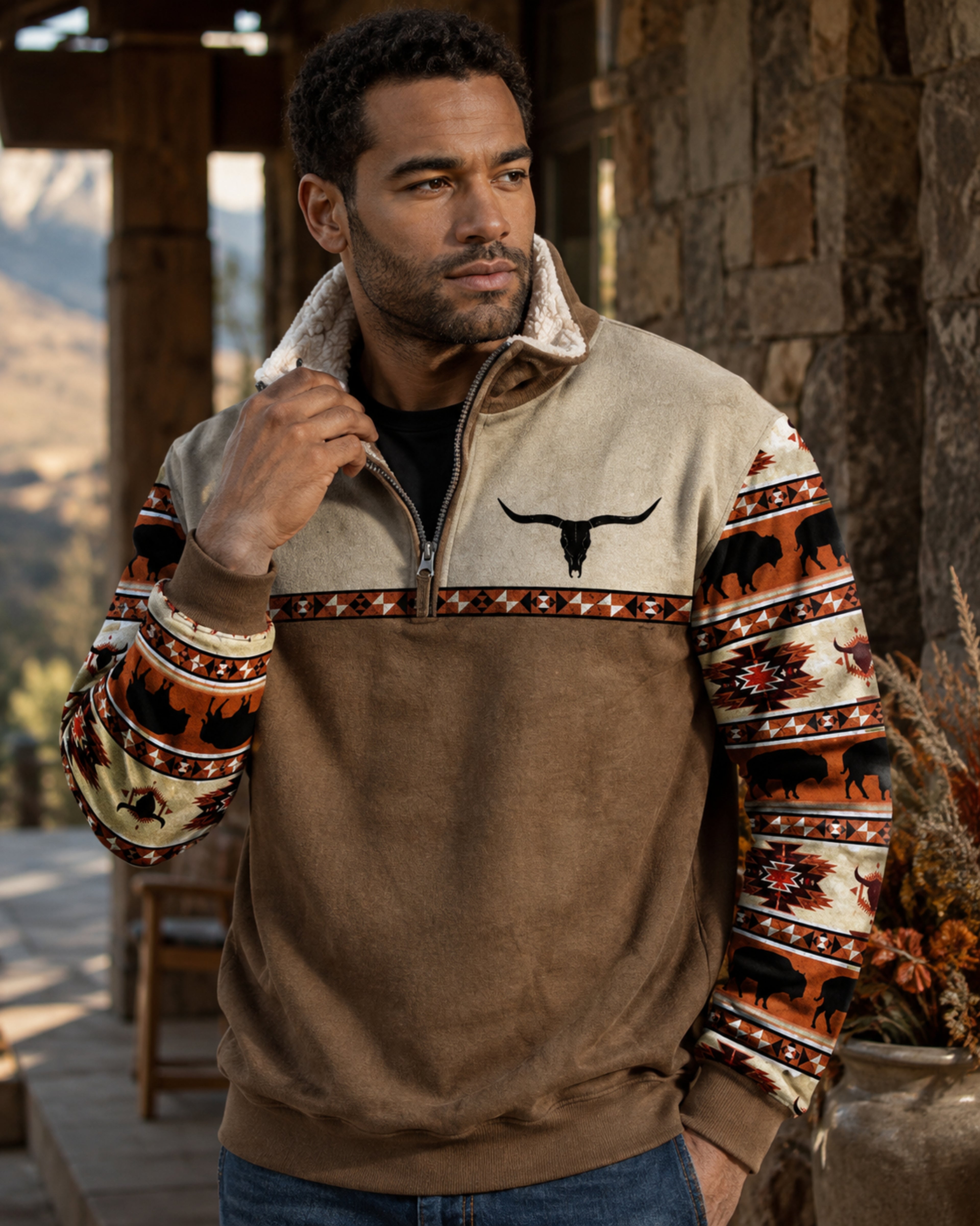 Ethan Men’s Zip Sweater – Premium Cotton Knit Pullover with Full Zip & Modern Fit