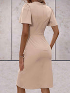 Harper Women’s Wrap Dress – Elegant V-Neck Midi Dress with Flattering Adjustable Fit