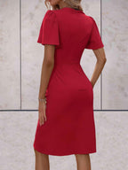 Harper Women’s Wrap Dress – Elegant V-Neck Midi Dress with Flattering Adjustable Fit