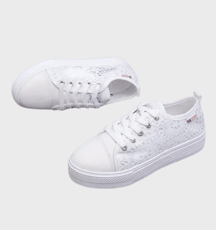 Alena Women’s Casual Sneakers – Breathable Lace-Up Trainers with Non-Slip Sole