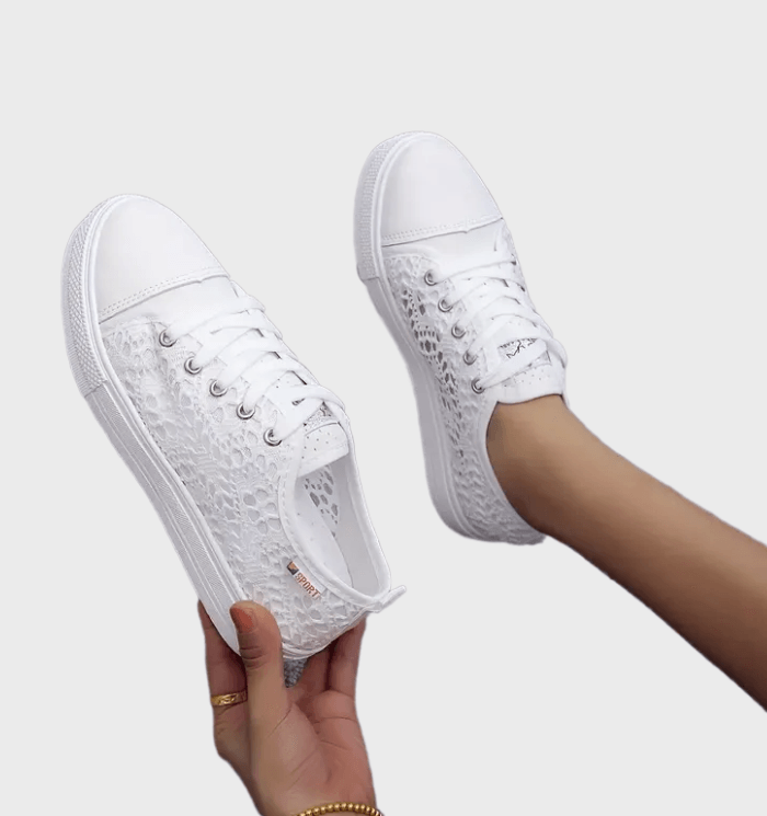 Alena Women’s Casual Sneakers – Breathable Lace-Up Trainers with Non-Slip Sole