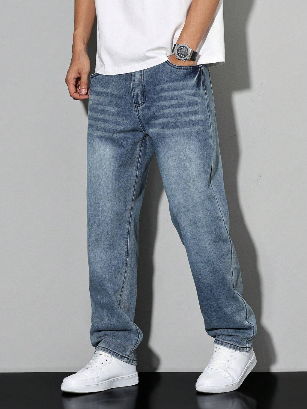 Mason Men's Baggy Jeans – Relaxed Fit Denim Trousers with Classic Pockets