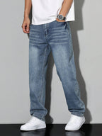 Mason Men's Baggy Jeans – Relaxed Fit Denim Trousers with Classic Pockets
